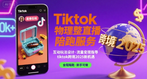 Tiktok物理整蛊直播陪跑服务-tiktok跨境2025-副业网