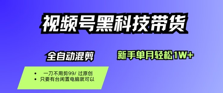 视频号黑科技短视频带货，新手一个月也1W+，纯搬运一刀不用剪，零投入【揭秘】-副业网