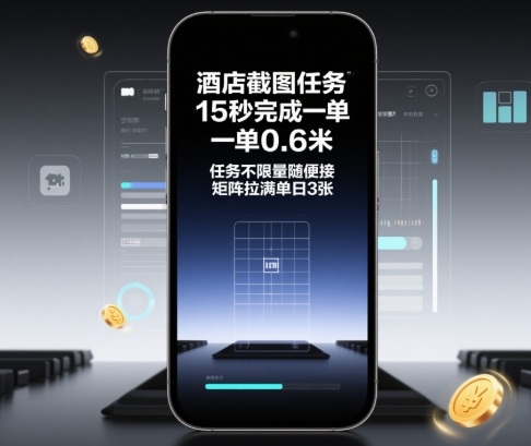酒店截图任务，15秒完成一单，一单0.6米，任务不限量随便接，矩阵拉满单日3张【揭秘】-副业网