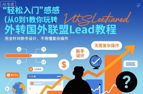 国外联盟賺美刀项目，从0到1教你玩转国外联盟Lead教程，纯新手可操作性100%-副业网