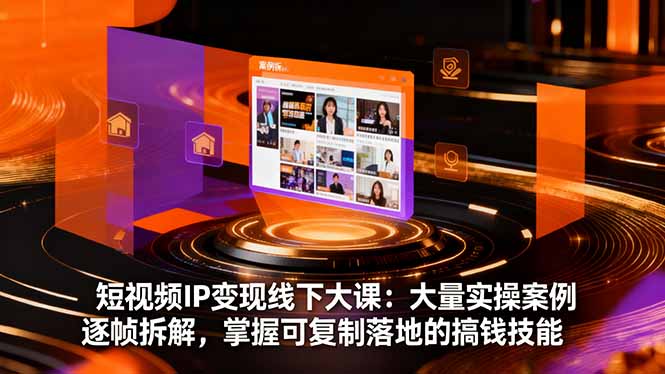 短视频IP变现线下大课：大量实操案例逐帧拆解，掌握可复制落地的搞钱技能-副业网