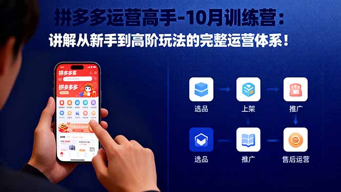 拼多多运营高手-10月训练营：讲解从新手到高阶玩法的完整运营体系！-副业网