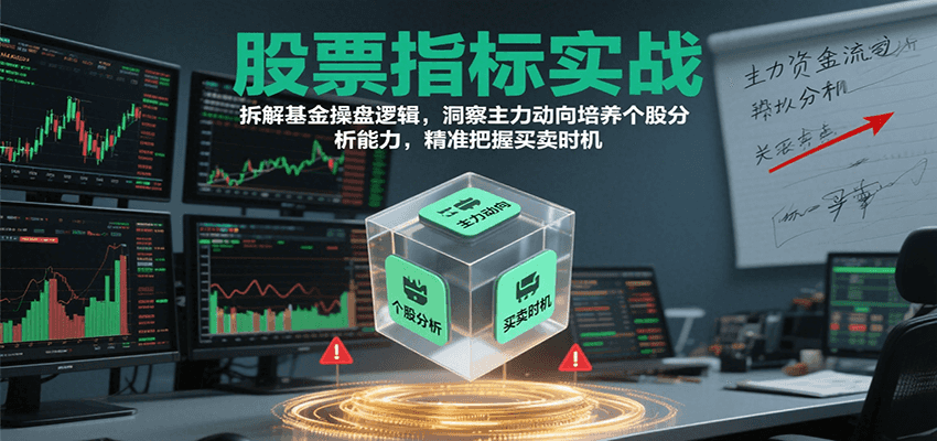 股票指标实战，基金操盘逻辑拆解，洞察主力动向培养个股分析能力把握买卖时机(更新)-副业网