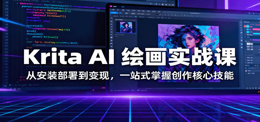 Krita AI 绘画实战课：从安装部署到变现，一站式掌握创作核心技能-副业网