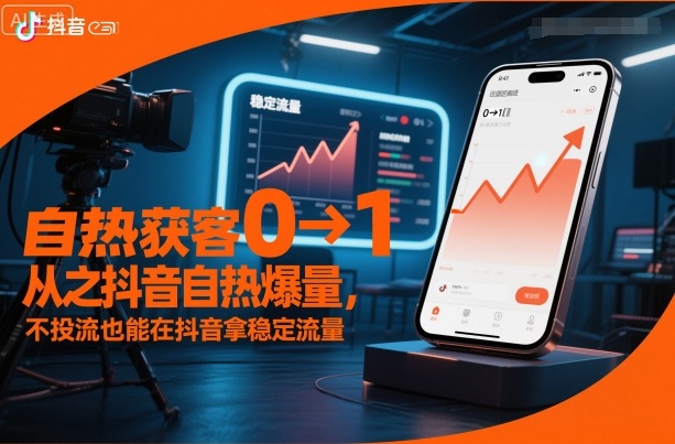 自热获客从0到1之抖音自热爆量，不投流也能在抖音拿稳定流量-副业网