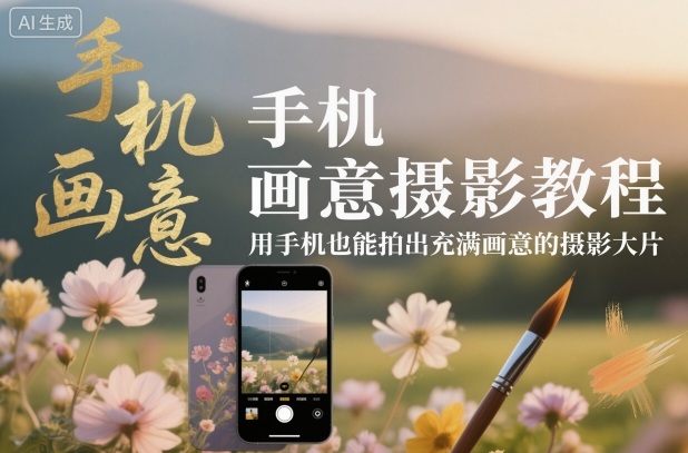 手机画意摄影教程，用手机也能拍出充满画意的摄影大片-副业网