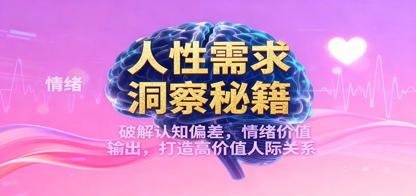 人性需求洞察秘籍，破解认知偏差，情绪价值输出，打造高价值人际关系-副业网