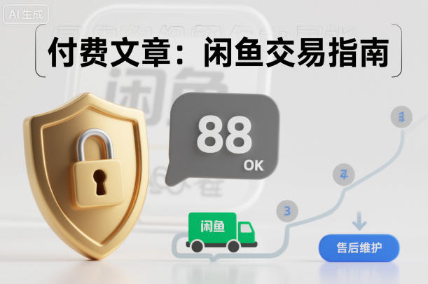 付费文章：闲鱼交易指南，怎么才能降低被坑被马扁的概率-副业网