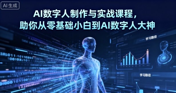 AI数字人制作 从零基础到大神-副业网