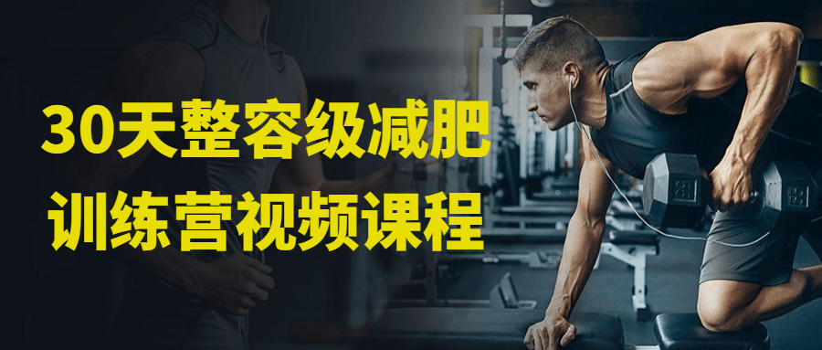 30天整容级减肥训练营视频课程-副业网