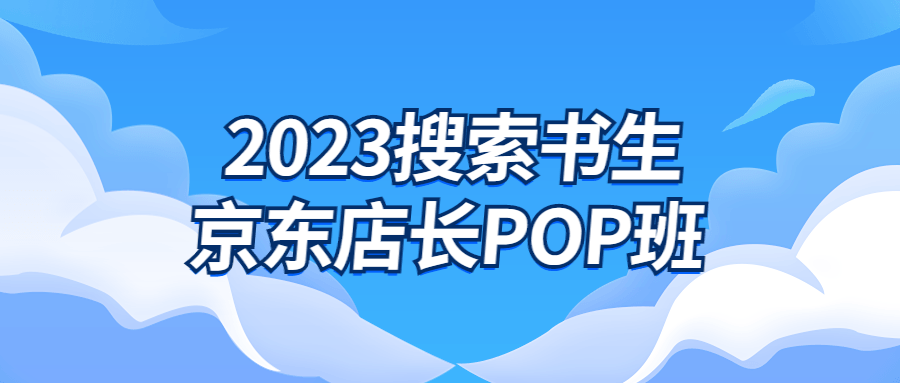 2023搜索书生京东店长POP班-副业网