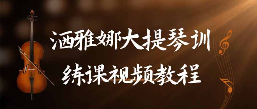 洒雅娜大提琴训练课视频教程-副业网