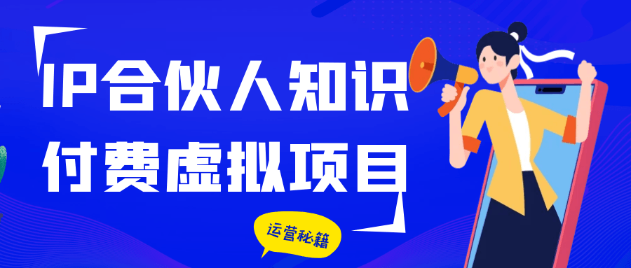 IP合伙人知识付费虚拟项目-副业网