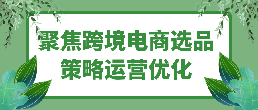 聚焦跨境电商选品策略运营优化-副业网