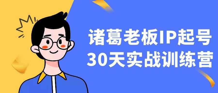 诸葛老板IP起号30天实战训练营-副业网