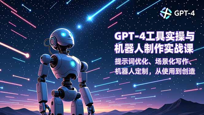 GPT-4工具实操与机器人制作实战课：提示词优化、场景化写作、机器人定制，从使用到创造-副业网