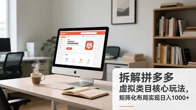 拆解拼多多虚拟类目核心玩法，矩阵化布局实现日入1000+-副业网
