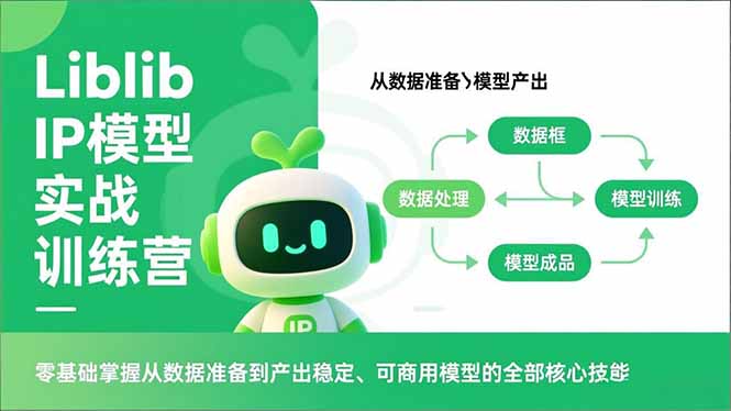 Liblib IP模型实战训练营，零基础掌握从数据准备到产出稳定、可商用模型的全部核心技能-副业网