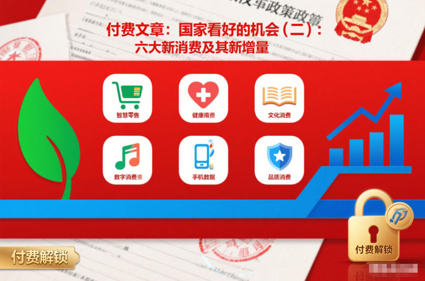 付费文章：国家看好的机会(二)：六大新消费及其新增量-副业网