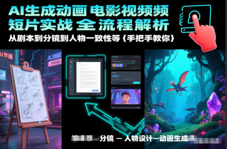 AI生成动画电影视频短片实战全流程解析，从剧本到分镜到人物一致性等手把手教你-副业网