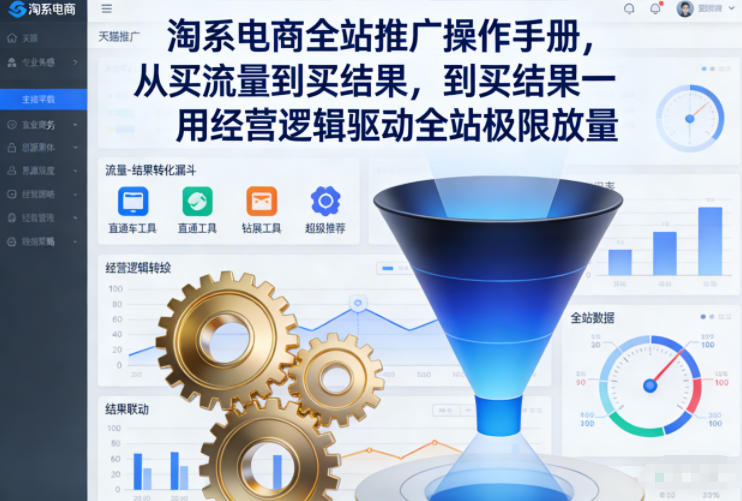 淘系电商全站推广操作手册，从买流量到买结果一用经营逻辑驱动全站极限放量-副业网