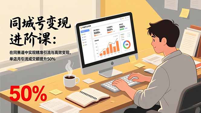 同城号变现进阶课：在同城赛道中实现精准引流与高效变现，单店月引流成交额提升50%-副业网