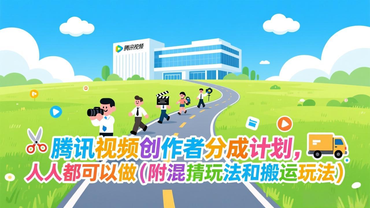 腾讯视频创作者分成计划，人人都可以做(附混剪玩法和搬运玩法-副业网