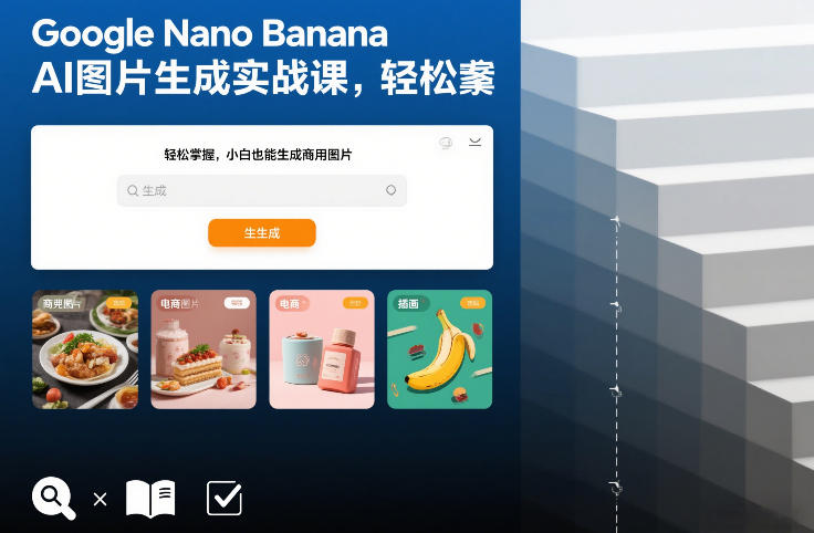 Google Nano Banana AI图片生成实战课，轻松掌握，小白也能生成商用图片-副业网