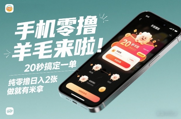 手机零撸薅羊毛来啦！20秒搞定一单，纯零撸日入2张，做就有米拿【揭秘】-副业网