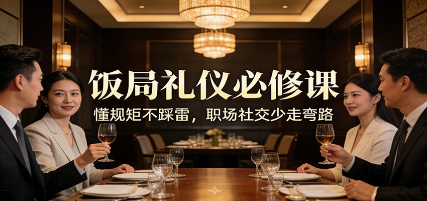 公众号收费文章：《饭局礼仪必修课：懂规矩不踩雷，职场社交少走弯路》-副业网