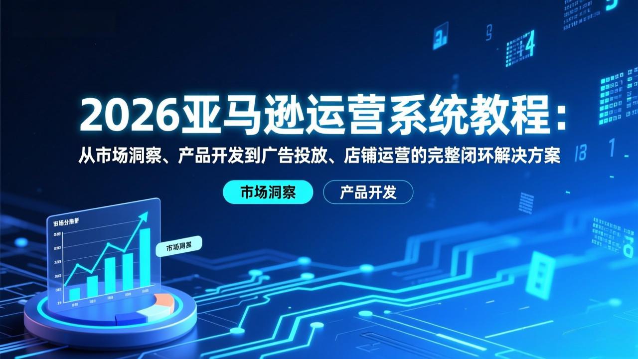 2026亚马逊运营系统教程：从市场洞察、产品开发到广告投放、店铺运营的完整闭环解决方案-副业网