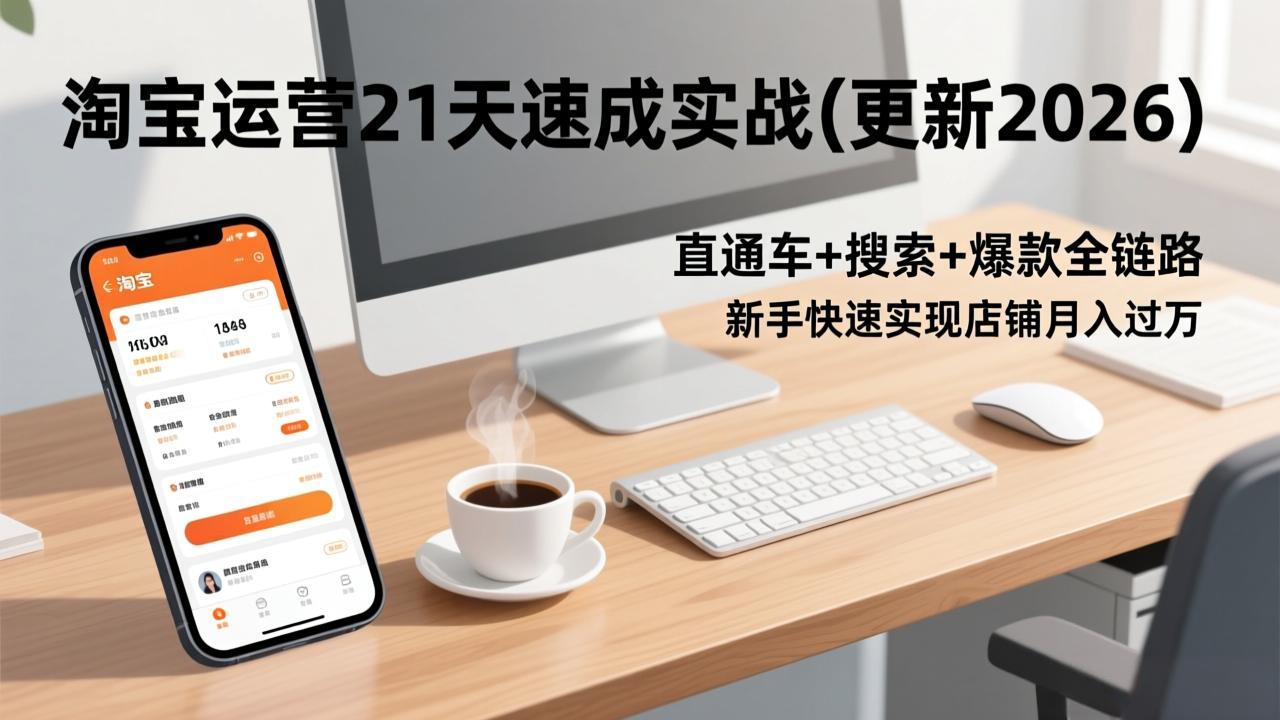 淘宝运营21天速成实战(更新2026-副业网