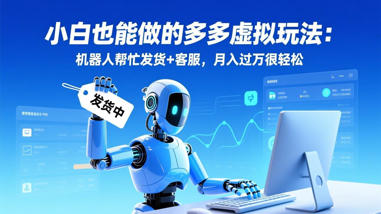 小白也能做的多多虚拟玩法：机器人帮忙发货+客服，月入过万很轻松-副业网