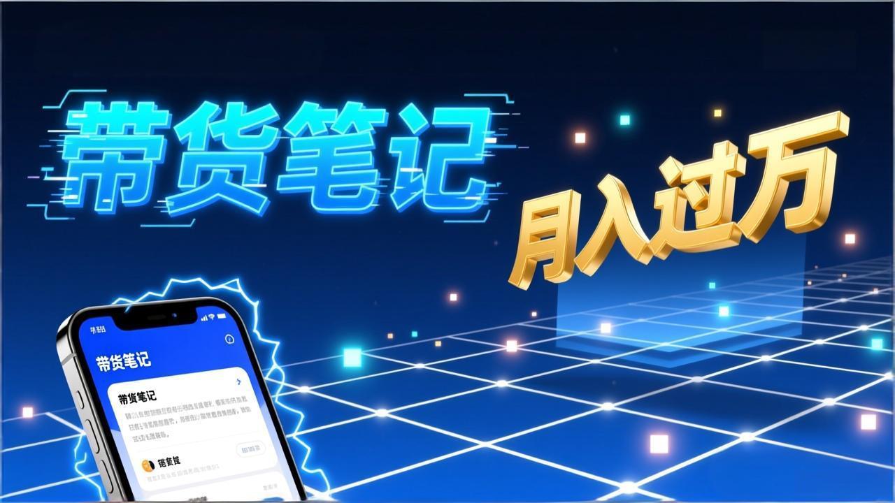 小红书爆款笔记带货实战：拆解封面标题正文全要素，手把手教你单篇笔记带货月入过万-副业网