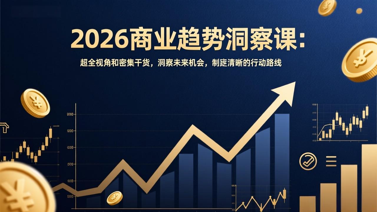 2026商业趋势洞察课：超全视角和密集干货，洞察未来机会，制定清晰的行动路线-副业网