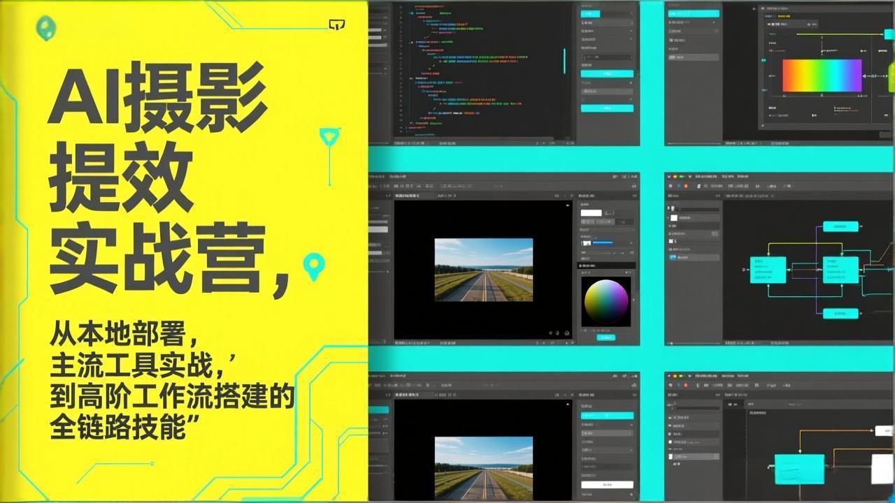 AI+摄影提效实战营，从本地部署，主流工具实战，到高阶工作流搭建的全链路技能-副业网