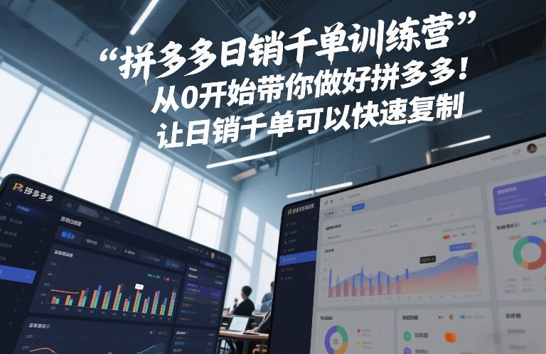拼多多日销千单训练营，从0开始带你做好拼多多，让日销千单可以快速复制(更新26年1月)-副业网