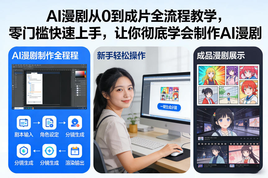 AI漫剧从0到成片全流程教学，零门槛快速上手，让你彻底学会制作AI漫剧【保姆级教程】-副业网