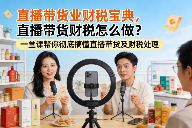 直播带货业财税宝典，直播带货财税怎么做？一堂课帮你彻底搞懂直播带货及财税处理-副业网