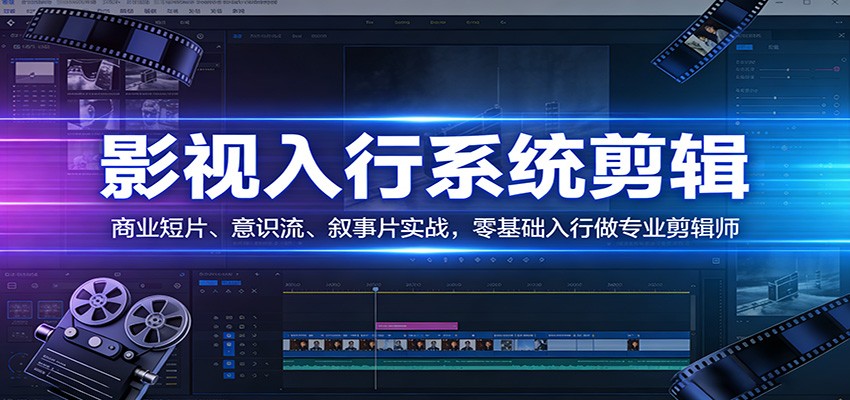 影视系统剪辑，商业短片、意识流、叙事片实战，零基础入行做专业剪辑师-副业网