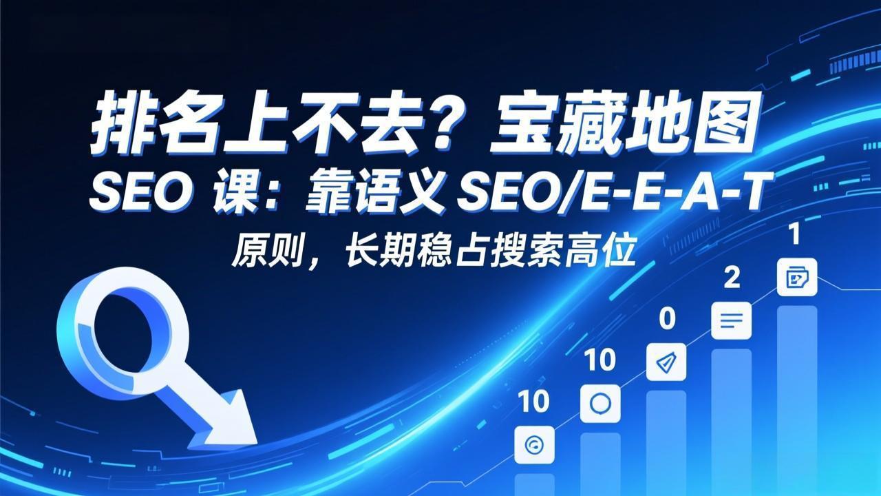 排名上不去？宝藏地图 SEO 课：靠语义 SEO+E-E-A-T 原则，长期稳占搜索高位-副业网