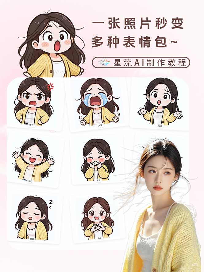 图片[2]-一张照片秒变N种专属表情包，三步搞定可爱搞怪治愈风，从此斗图聊天不再到处存别人图-副业网