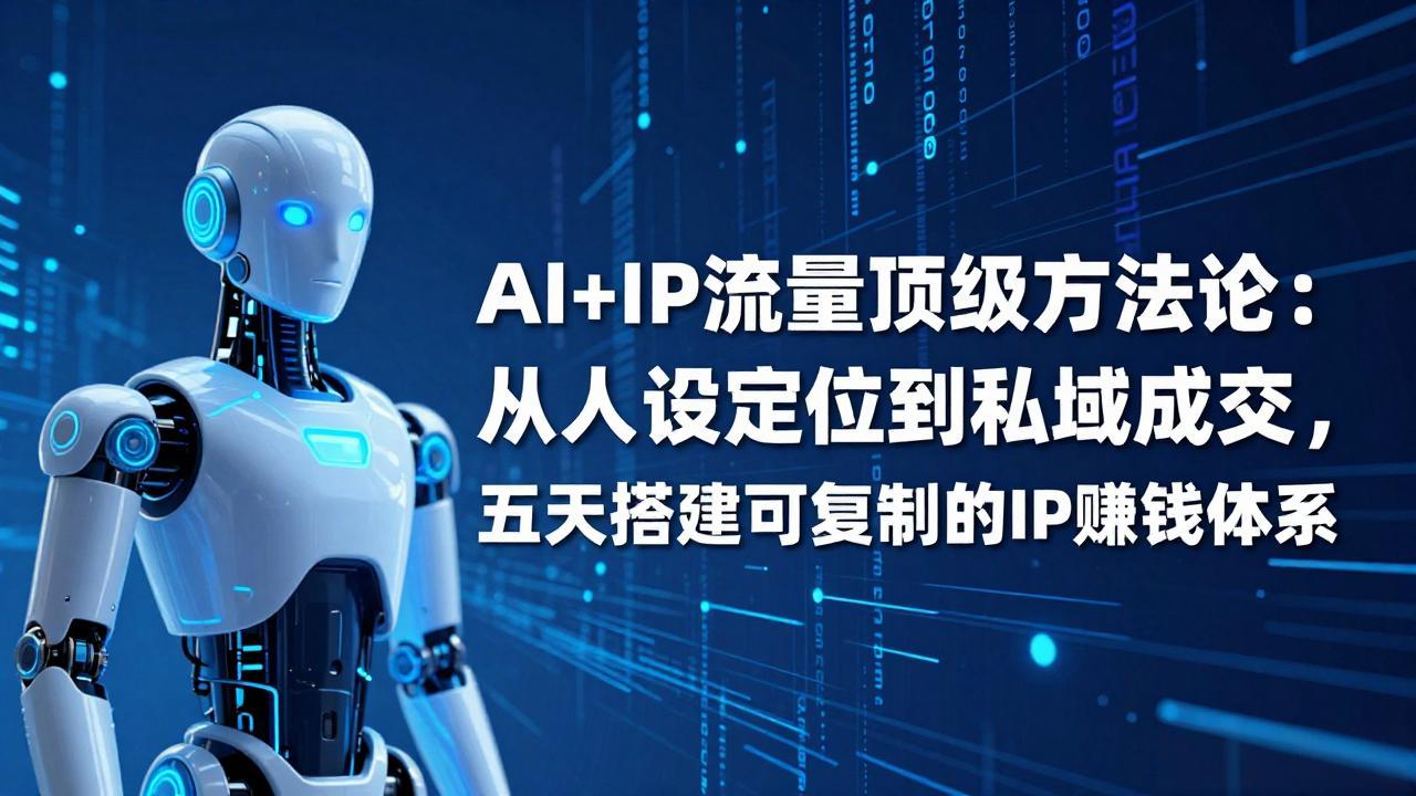 AI+IP顶级方法论：从人设定位到私域成交，五天搭建可复制的IP赚钱体系-副业网