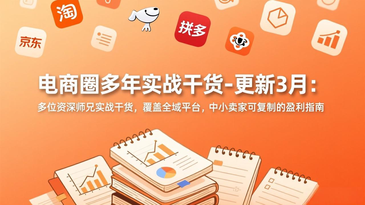 电商圈多年实战干货-更新3月：多位资深师兄实战干货，覆盖全域平台，中小卖家可复制的盈利指南-副业网