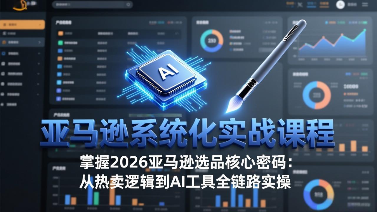 亚马逊系统化实战课-更新3月：2026最新选品方法论，从热卖原因分析到AI作图，提升选品成功率-副业网