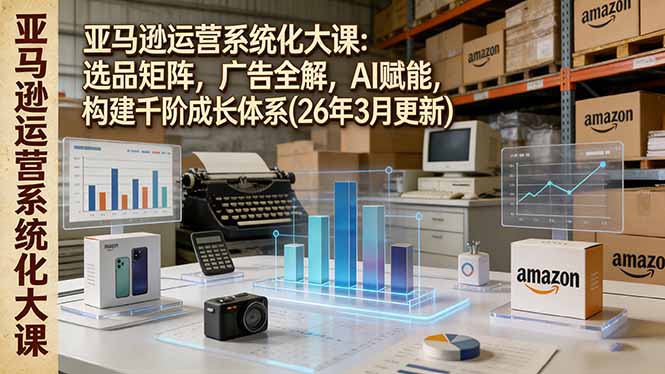 亚马逊运营系统化大课：选品矩阵，广告全解，AI赋能，构建千阶成长体系(26年3月更新-副业网