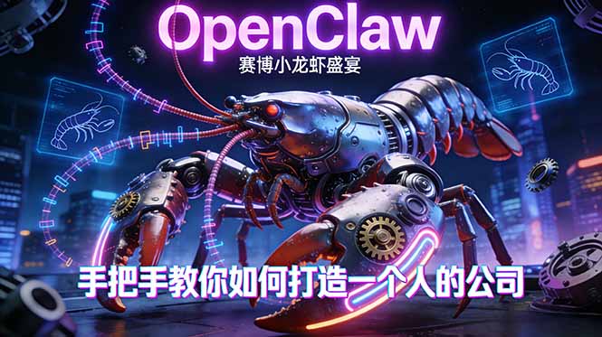 OpenClaw，小龙虾-从产品到爆款的成长之路，手把手教你如何打造一个人的公司-副业网