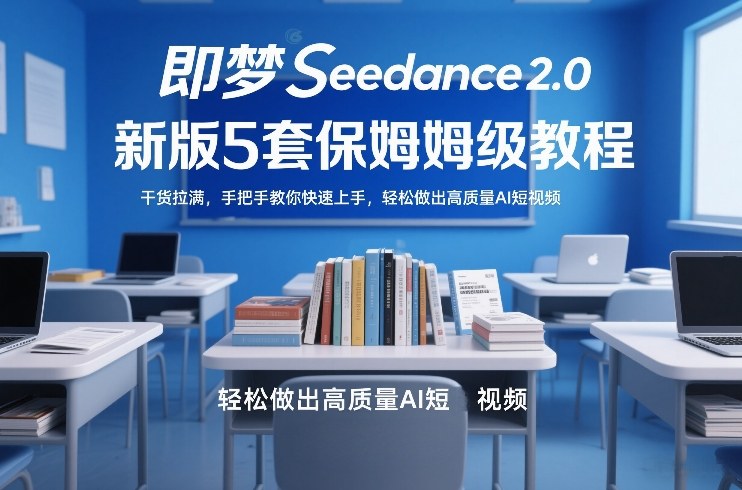 即梦Seedance2.0新版5套保姆级教程，干货拉满，手把手教你快速上手，轻松做出高质量AI短视频-副业网