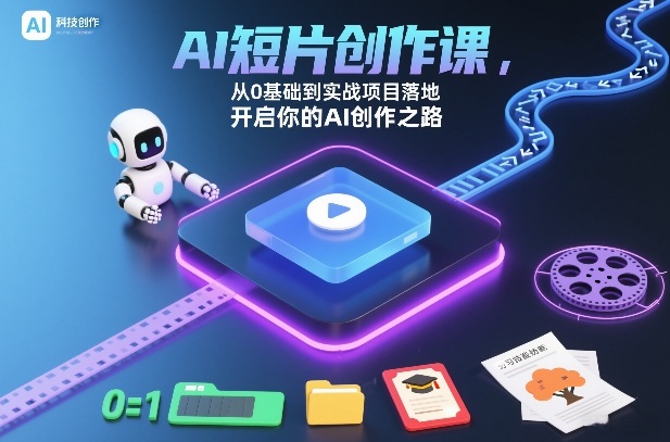 AI短片创作课，从0基础到实战项目落地，开启你的AI创作之路(更新)-副业网