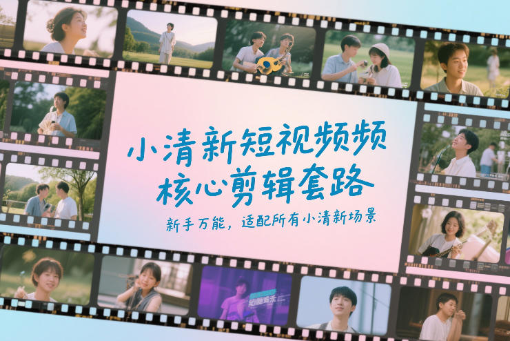 小清新短视频核心剪辑套路，新手万能，适配所有小清新场景-副业网